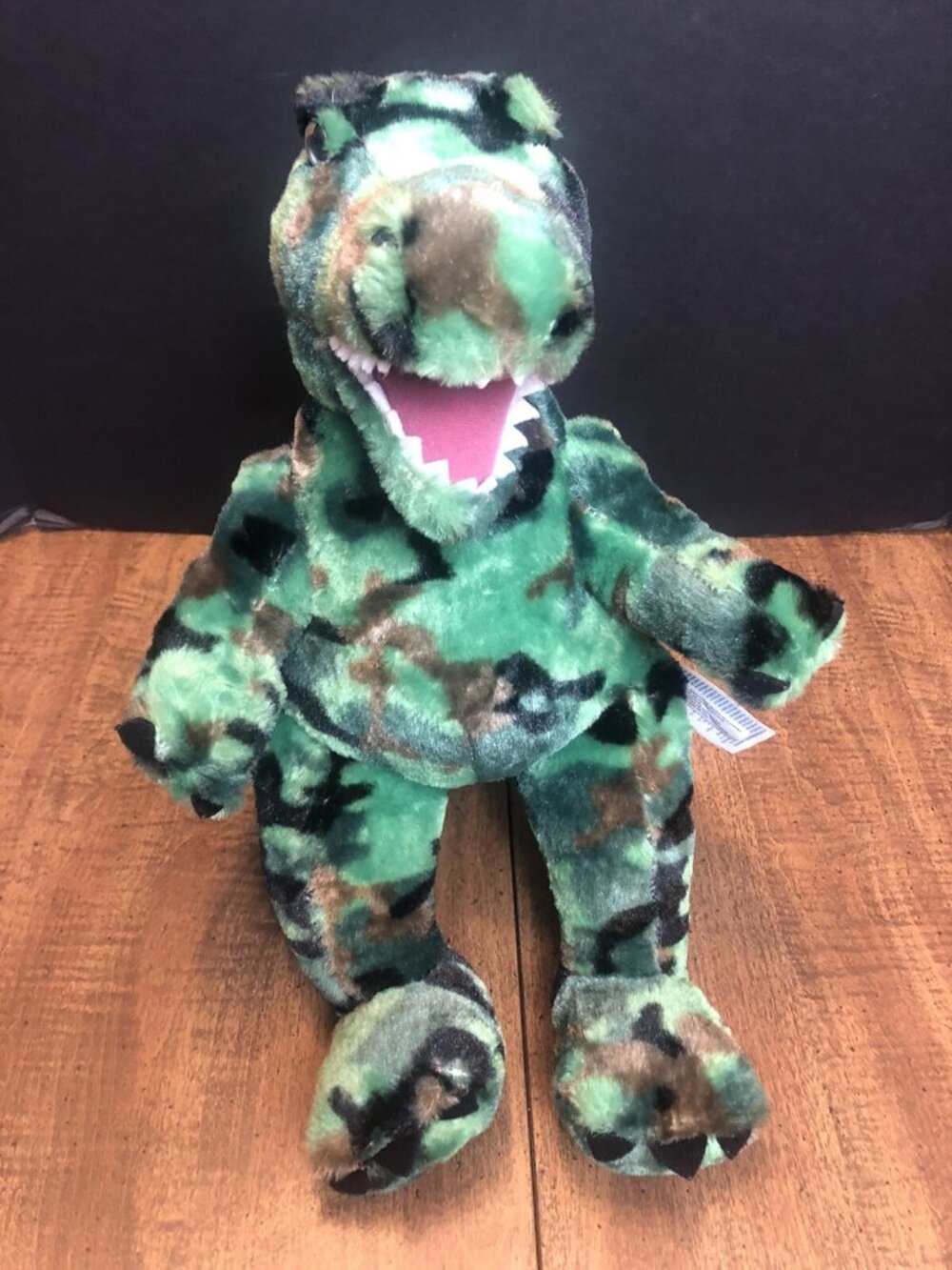 Build-A-Bear Workshop BAB Camouflage Dinosaur Tyrannosaurus T-Rex Plush Toy 16"